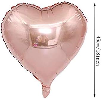 [10 Пакет] ДОДАДЕТЕ Балони Од Фолија во Форма на Срце, 18 Миларни Балони Виножито Шарена Декорација За Роденденска Забава/Свадба/Свршувачка