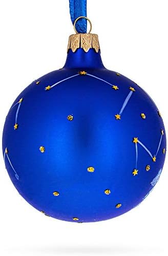 Карцином астролошки хороскоп знак за стакло топка Божиќен украс 3,25 инчи