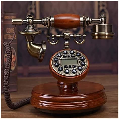 Фиксен Телефон Фиксен Класичен Гроздобер Антички Телефон Старомодно Копче Бирајте Телефон За Декорација, Бирајте Антички Телефон