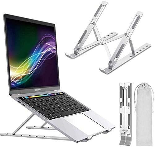 Штанд на Boxwave и монтирање компатибилен со LG Ultra лесен лаптоп 17Z90Q - Компактен штанд за лаптоп QuickSwitch, преносен, штанд за гледање со повеќе аголи - металик сребро