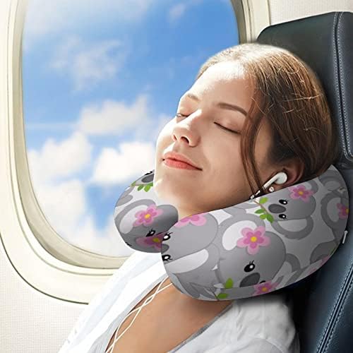 Симпатична коала патувачка перница за вратот Меморија за лет за лет за спиење Поддршка за спиење за да се упати кон канцеларија за автомобили во авиони дома