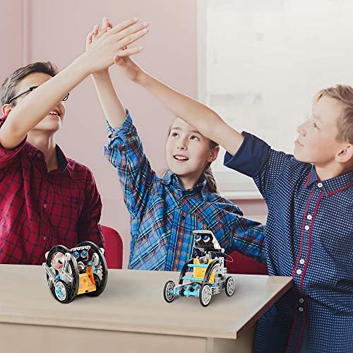 SILLBIRD STEM 12-во-1 Образование Соларни Робот Играчки -190 Парчиња Самостојна Зграда Научен Експеримент Комплет За Деца на возраст од 8-10 Години И Постари, Соларни Напојува