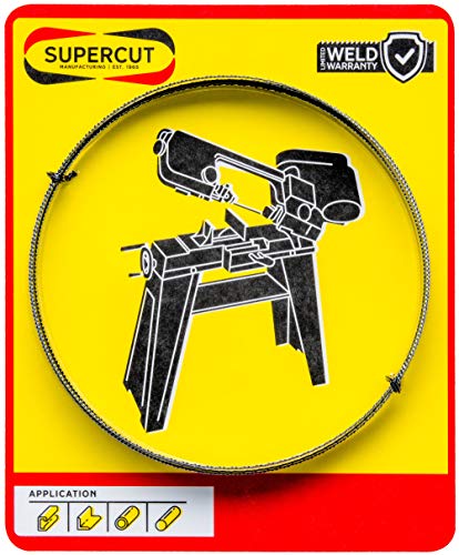 Supercut 64 1/2-инчен x 1/2-инчен x .025-инчи, 8-12 TPI Bimetal Bandsaw сечило за сечење благ челик, не'рѓосувачки челик и материјали