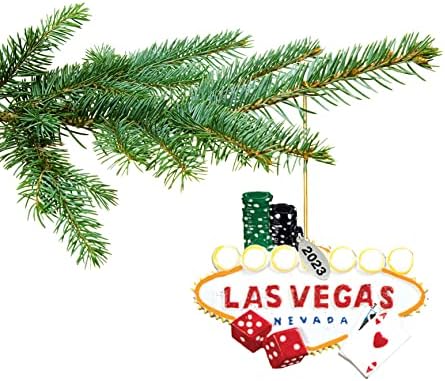 Божиќен украс во Лас Вегас 2023 година - Сувенири и подароци во Лас Вегас - може да се персонализираат дома Доаѓа во кутија за подароци