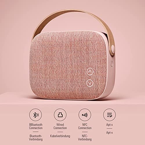 Vifa Helsinki Bluetooth звучник, преносен мини звучник со изглед на чанти, IPX4 водоотпорен, HD стерео, стилски приватен Bluetooth