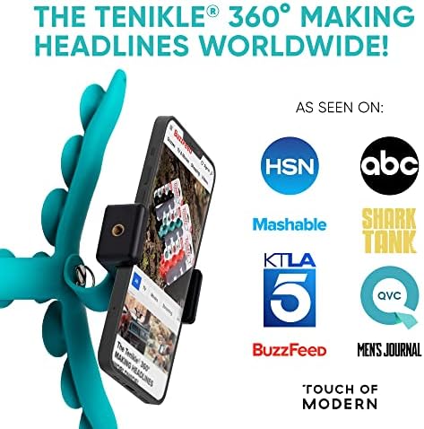 Tenikle® 360 ° - Флексибилен статив за телефонска камера GoPro, како што се гледа на резервоарот за ајкула, камера за вшмукување чаша