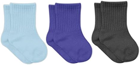 Bistyle Бебе Грип Чорапи на глуждот 3 пара | Новороденче за новороденчиња чорапи против алергичен памук | Детски момчиња девојчиња чорапи со глужд
