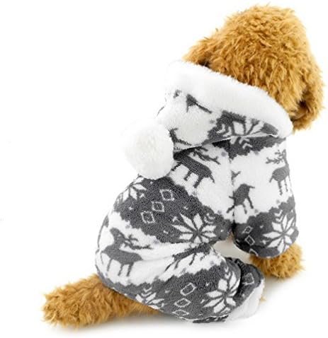 Селмаи со кадифето ПЕТ ПЕМА ПАЈМАС Ирваси Худи домашно милениче облека Божиќ Божиќно комбинезон руно Зимски палто за мали кучиња мачка Чихуахуа облека облека Обле