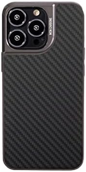 Mon Carbone Carbon Fiber for iPhone 13 Pro Max Backpate 6,7 инчи [Hoverfuse] Premium Premium Real Ballistic Fiber со 3M инсталација
