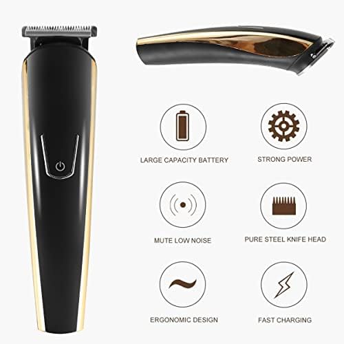 Клиперс за коса на мајки за мажи, мултифункционален комплет за електричен тример со 5-во-1, USB коса брада нос за нос, бричење на бричење, поставен со електричен клипер