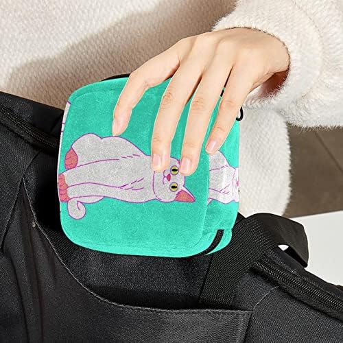 Оријукан санитарна торба за складирање на салфетка, преносна менструална подлога за патенти, торбичка за складирање на тампон за жени девојки, цртан филм прекрасн?