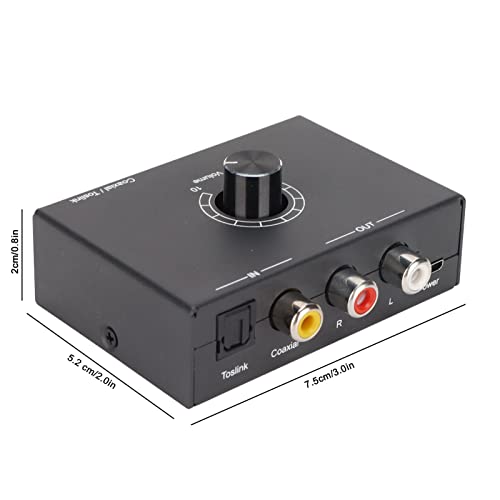 Дигитален Конвертор На Аудио, 24-Битен Оптички Или Коаксијален 192 kHz До стерео L/R и AUX 3,5 mm Излези На Слушалки Аудио Адаптер