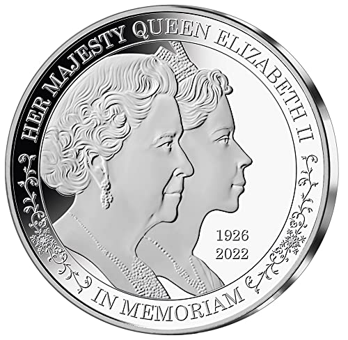 2022 de модерна комеморативна моќност кралицата Елизабета Втора двојна портрет 1 мл Сребрена монета 5 $ Барбадос 2022 Доказ