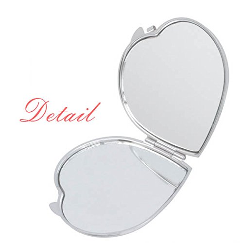 Розова среќна очила за очила за Денот на вineубените Огледала Преносен рачен џеб шминка