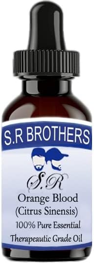 S.R браќа портокалова, крв чисто и природно есенцијално масло од одделение со капнување 30 ml
