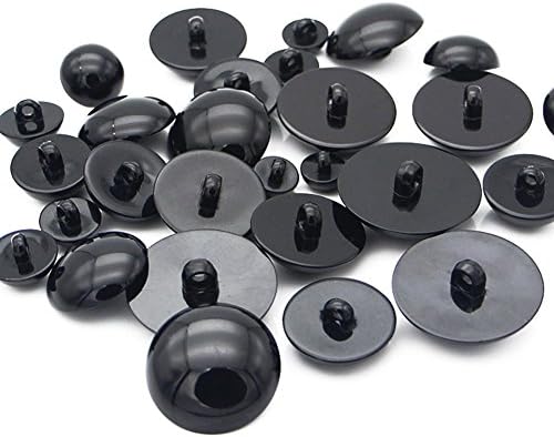 Дијаметар од 50 парчиња 10мм црна пластична безбедност на очите копчиња Носеви монистра од печурки за занаетчиски занаети за шиење и