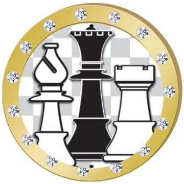 Круна награди шаховско злато ринстон пин, златни шаховски иглички премиер
