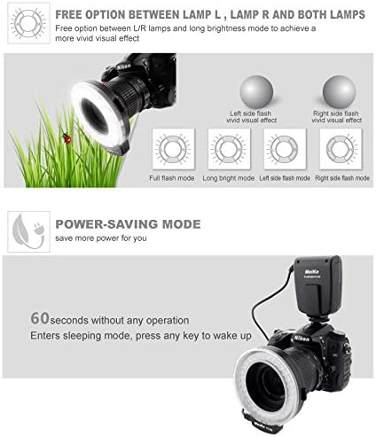 Meike LED макро прстен светло FC-100 компатибилен со Canon N Pentax Olympus DSLR камера камера со адаптерски прстени