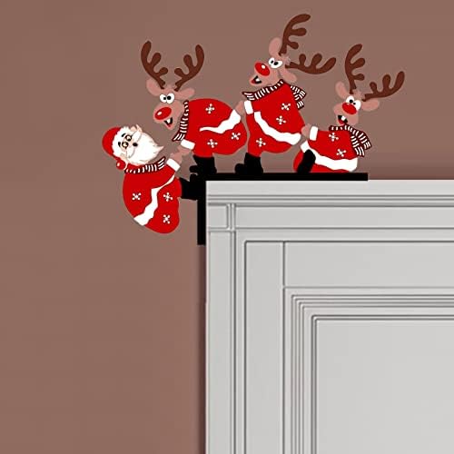 Декорацијата за Божиќна врата од Дедо Клау, DIY, зашиени креативци, домашни украси домови, декор, смешни грицки на мојата врата агол хорор филм на мојата врата агол е ?