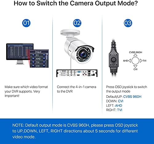Земи 2.0MP 1080P безбедносна камера 4-во-1 Надзорна камера со куршуми на отворено, C611 3MP HD Внатрешен домашен WiFi Security Camera