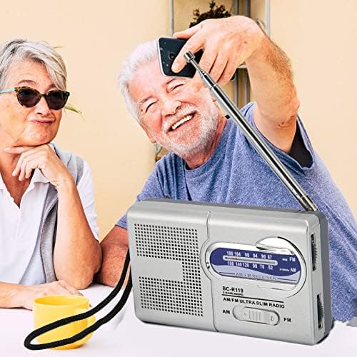 ACOGEDOR AM FM Transistor Radio, Најдобар прием преносен џеб гласен звучник со приклучок за слушалки, за дома, на отворено, патување,