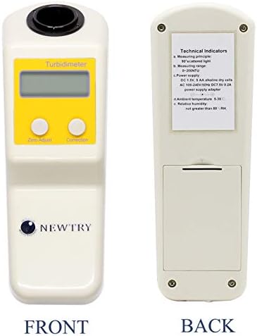 NEWTRY WGZ - 1b Дигитален Мерач На Заматеност На Вода Пренослив Турбидиметар Квалитет На Вода Анализатор За Откривање Заматеност тестер 0~200