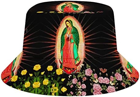 Наша дама на Гвадалупе Дева Марија Капа уникатен дизајн капа плажа Сонце на проксекција корпа капа капа за жени мажи
