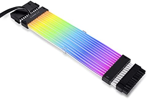 Lian li Strimer Plus V2 24 Pin Mblack & Uni Fan SL -Infinity 120 RGB единечен пакет бел и стример плус V2 Triple 8 Pin -Addressable RGB VGA Power Cable, црна