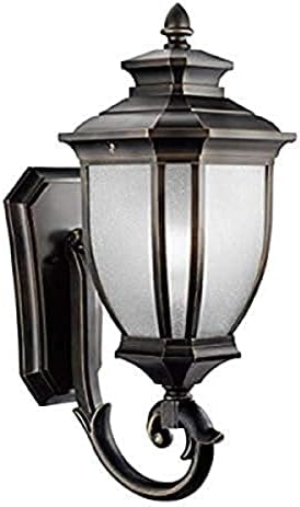 Кихлер Салисбери 29 1 Светло на отворено wallидно светло со бело постелнина стакло во нанесена бронза
