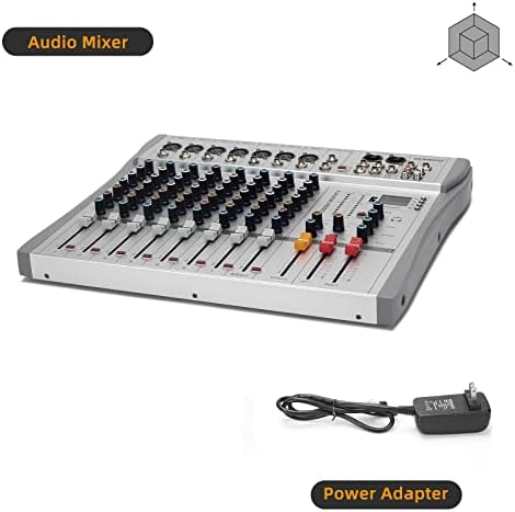Senwosi MT-8 8-канален звучен табла за засилувач на миксер за мешање USB Bluetooth аудио интерфејс микрофон пред-засилувач Phantom Power 3 Band Eq Steel Chassis DJ Studio Music продукција