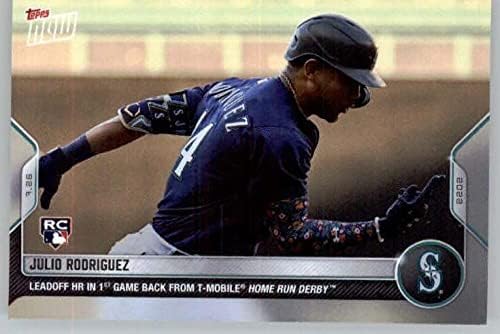 2022 Топс сега 599 Julio Rodriguez RC RC Dookie „Leadoff HR“ MLB Baseball Trading Card Seattle Mariners