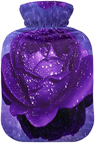 Oarencol Purple Rose Floral Thot Water Both Tood Water Torge со покривка за топла и ладна компресија 1 литар