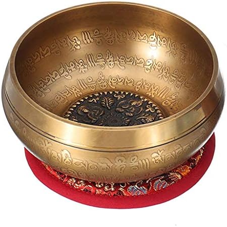 Uxzdx cujux медитација за пеење сад извикувајќи чинија будистичка звучна чинија дрвена центричка мат бакар рачно изработени занаети