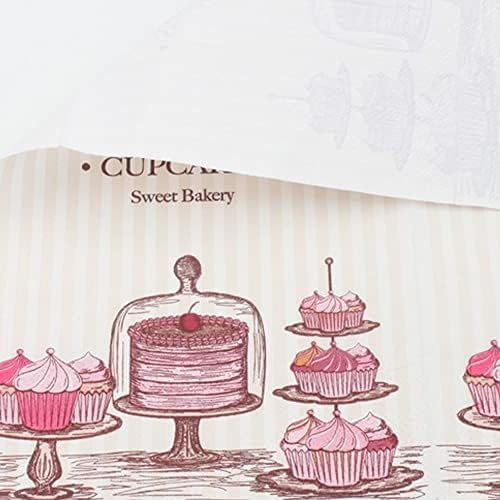 Lipfer 20pcs/пакет хартија за салфетки сервиси за еднократна употреба на салфери - cupcake