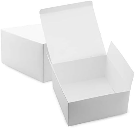 Картонски Кутии За Подароци Кутии За Подароци Со Капаци, 20 Пакети Кутии За Подароци Со Капаци Бели Картонски Кутии Кутии За Подароци Кутија За Пакување Хартија Со К