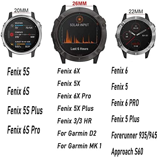 NANWN Smart Watch Band Ремени за Garmin Fenix 6 6X PRO 5X 5 5S Плус 3 HR 935 945 Mk1 D2 S60 Ремен За Брзо Ослободување Челична Нараквица