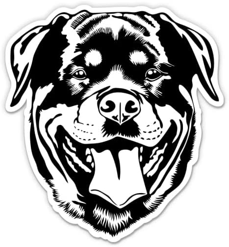 Налепница Rottweiler - налепница за лаптоп 3 - водоотпорен винил за автомобил, телефон, шише со вода - Деклас за кучиња Ротвејлер