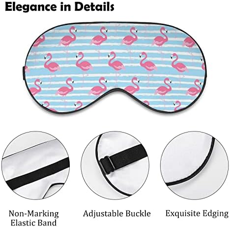 Фламинго печатена маска за очи за очи меко слепило капаче за очи со прилагодлива лента за ноќни очила за очила за мажи за мажи жени