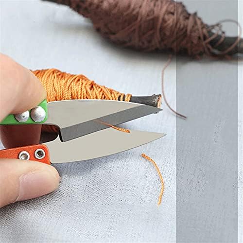 KRIVS занаетчиски ножици 1 парчиња, ножици за шиење во форма на U, клешти за сечење од не'рѓосувачки челик, ножици за вез за занаетчиски везови
