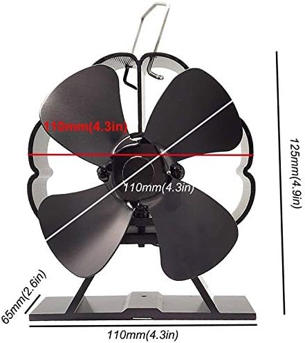 Линлин 4 Блејд Шпорет Вентилатор - Тивка Топлина Придвижуван Дрво/Лог Режач Вентилатор-Еко Пријателски Топлина Циркулација За Камини