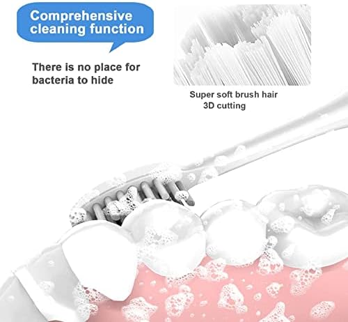 Sonic електрична четка за заби за возрасни - Паметни заби за автоматско четкање со 6 глави за четки и куќиште за патување, 5 режими за чистење, паметен тајмер - IPX7 водоот?