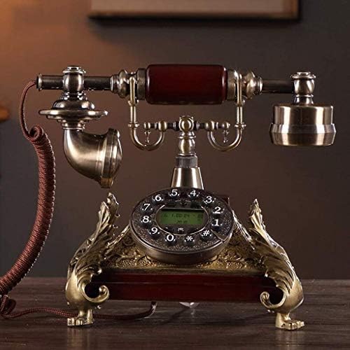 Антички телефон на WYFDP, фиксен дигитален гроздобер телефонски класичен европски ретро фиксна фиксна прилагодлива со дојдовен повик