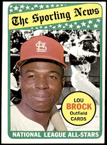 1969 Топпс # 428 Ол-стар Лу Брок Сент Луис Кардиналс VG/Ex Cardinals