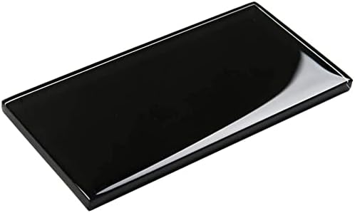 Адео стаклена метрото плочка 3 x 6 инчи црна за кујна backsplash wallиден пакет од 32 чаршафи