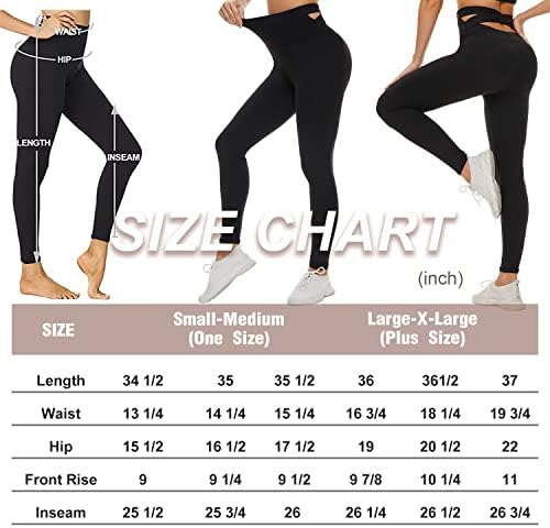 Хеланки со високи половини за жени - без контрола на стомакот за контрола на јога панталони меко тренингот што работи со нозе