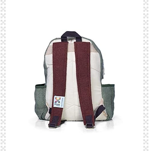 Руана лесна ранец од коноп природна памучна ткаенина од коноп, случајна дневна пакет повеќенаменска рачно изработена торба за патување,