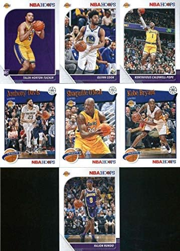 2019-20 Panini NBA Hoops Los Angeles Lakers Team Set of 13 Cards: DeMarcus Cousins, LeBron James, Kyle Kuzma, Anthony Davis,