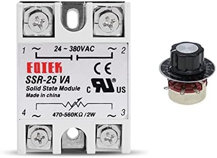 Pikis 10VA 25VA 40VA Регулатор на напон на напон на цврста состојба 24-380V AC излез со потенциометар 10A 25A 40A 1PCS