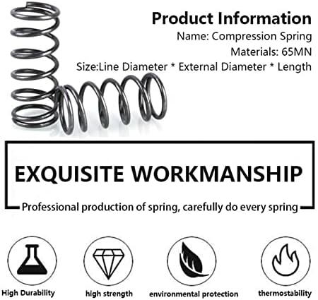 Компресија пролетна враќање на пролетта компресија долга пролет, враќање на пролетната жица дијаметар 1,5мм, надворешен дијаметар 16-30мм, должина