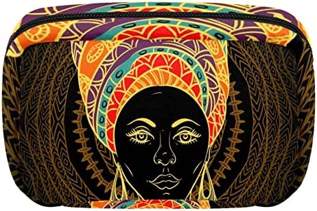 Чанта за шминка униси, Торба За Козметика За Жени Од Африканска Уметност Пренослива Торба За Патнички Воз Организатор На Футроли
